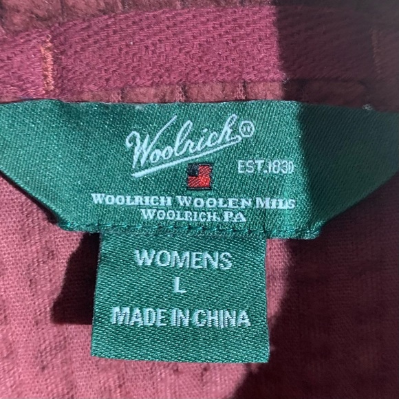 Woolrich Women's Large Corduroy Vest in Deep Ruby Full Zip Kinsdale Vest Pockets - Picture 6 of 8